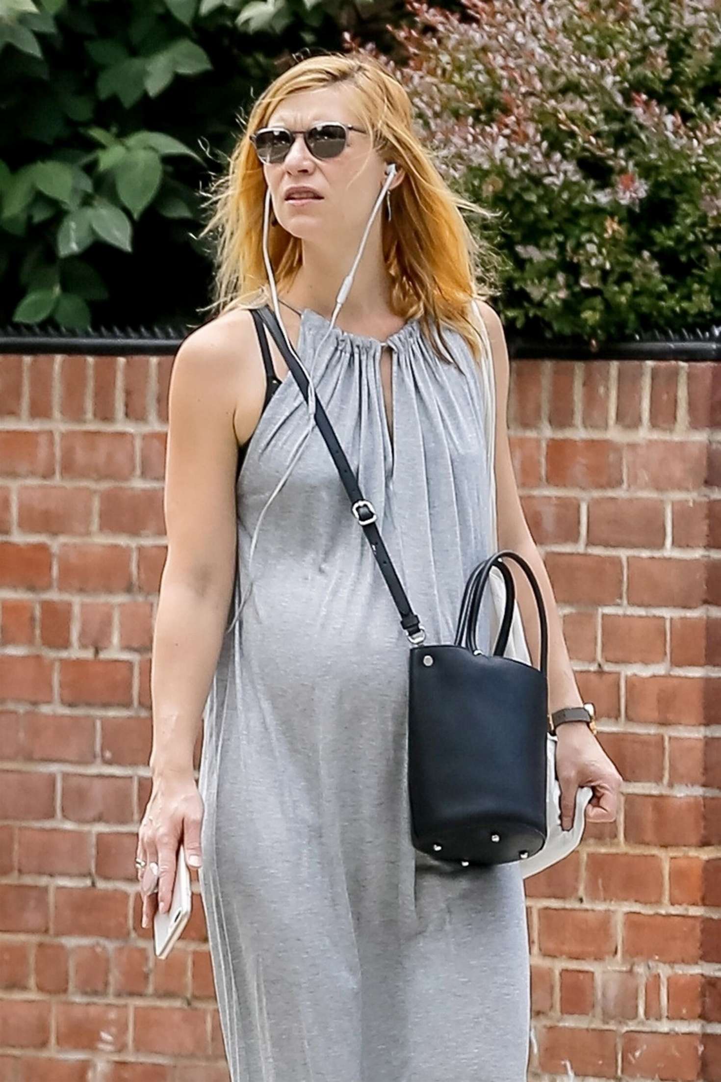 Claire Danes in Long Dress out in New York