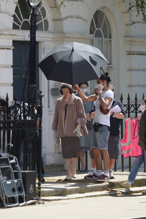 Claire Foy - Spotted for the first time of 'Very British Scandal' Season 2 in London
