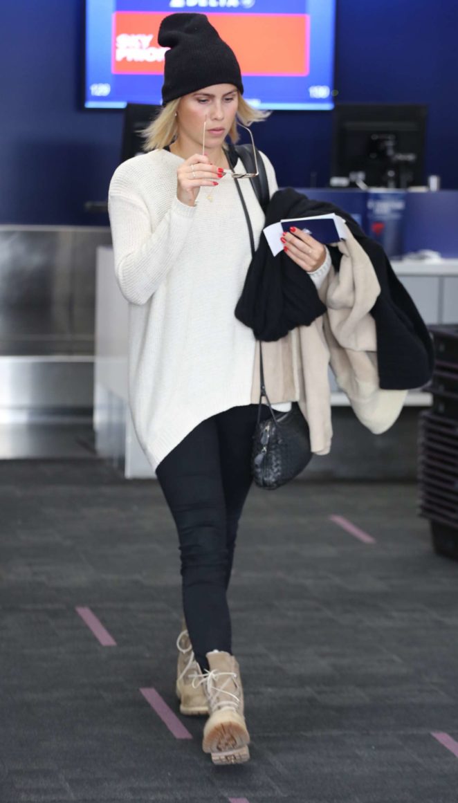 Claire Holt at LAX International Airport in Los Angeles