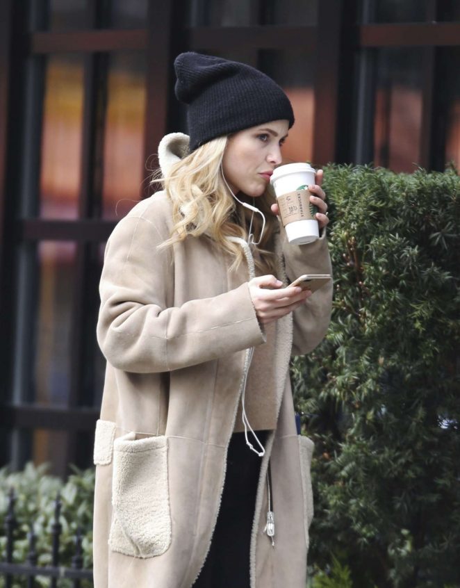 Claire Holt at Starbucks in Vancouver
