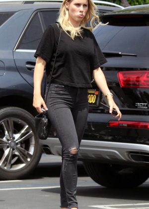 Claire Holt with her family out to lunch in West Hollywood