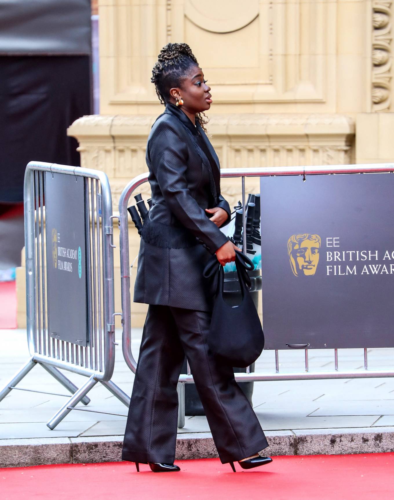 Clara Amfo 2021 : Clara Amfo – Arriving at 2021 British Academy Film Awards in London-03