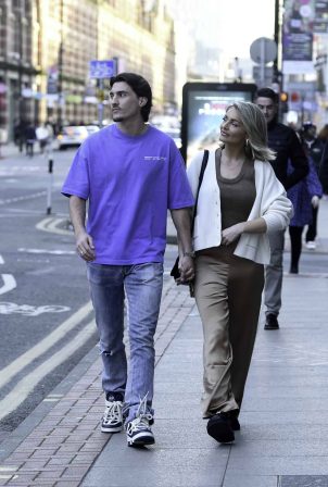 Claudia Fogarty - Seen with Footballer Boyfriend Olly Crankshaw in Manchester