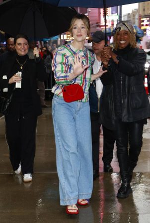 Claudia Jessie - Steps out from Good Morning America in New York