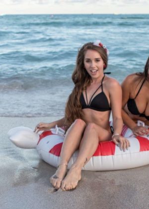 Claudia Romani and Melissa Lori in Bikini in Miami