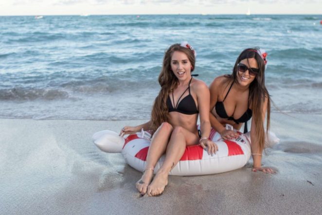 Claudia Romani and Melissa Lori in Bikini in Miami