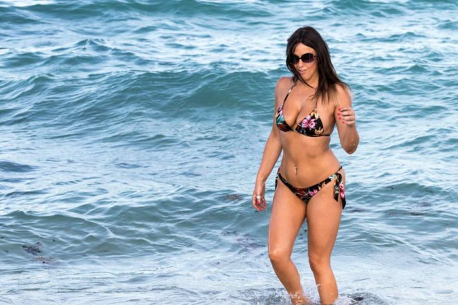 Claudia Romani in Bikini on South Beach in Miami