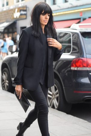 Claudia Winkleman - Seen while out in Soho - London