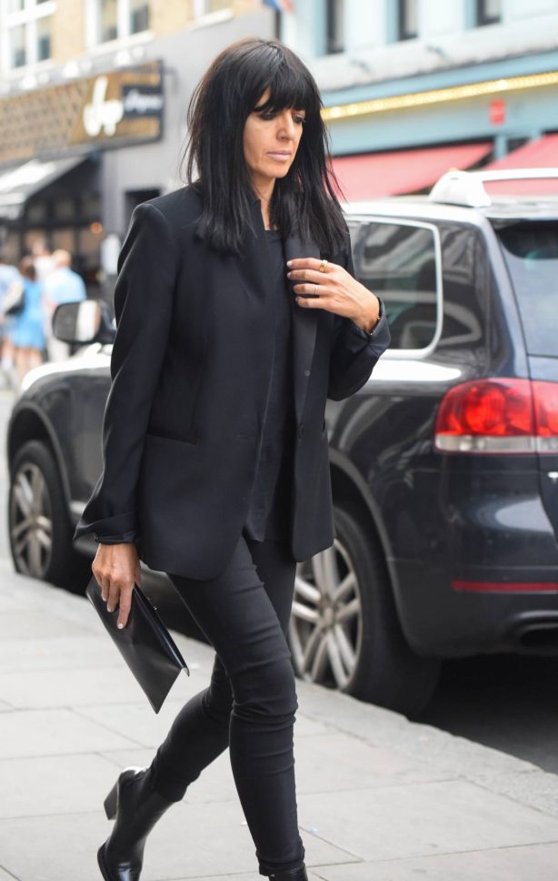 Claudia Winkleman - Seen while out in Soho - London