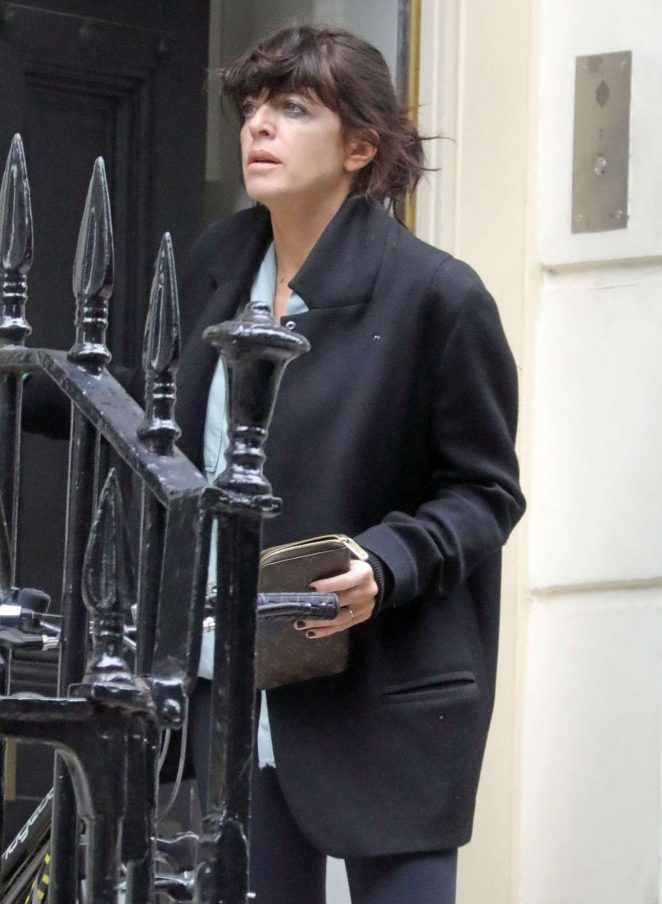 Claudia Winkleman without make up out in London