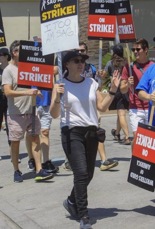 Clea DuVall - Seen at the SAG Strike at Paramount in Hollywood