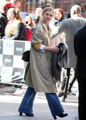 Clemence Poesy - Leaves AOL Build Series in New York City