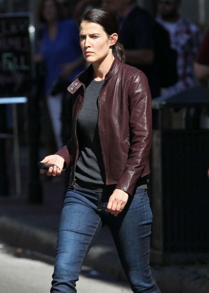 Cobie Smulders - On the set of 'Jack Reacher: Never Go Back' in New Orleans