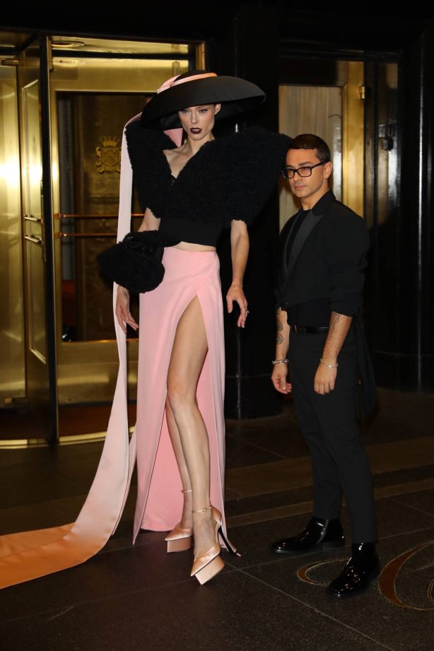 Coco Rocha - Exits Carlyle hotel for CFDA Fashion Awards