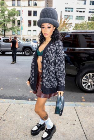 Coi Leray - Arrives at the Coach fashion show during NYFW in New York