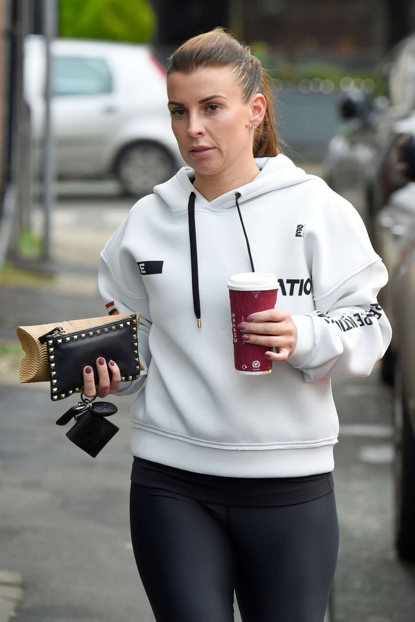 Coleen Rooney at Costa Coffee in Cheshire