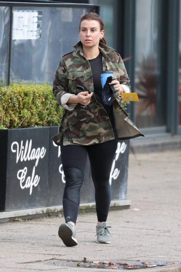 Coleen Rooney - In camo Out and about in Cheshire