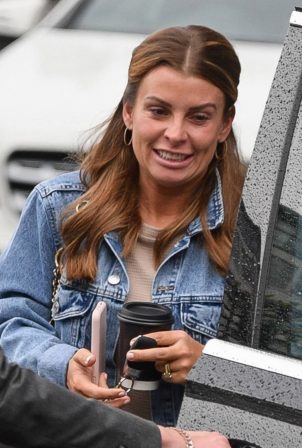 Coleen Rooney - leaving her hotel in Manchester