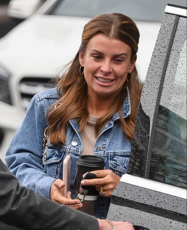 Coleen Rooney - leaving her hotel in Manchester