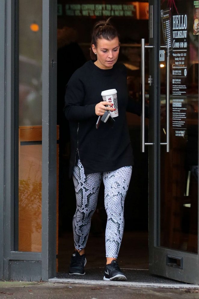 Coleen Rooney out for a Coffee in Wilmslow Cheshire
