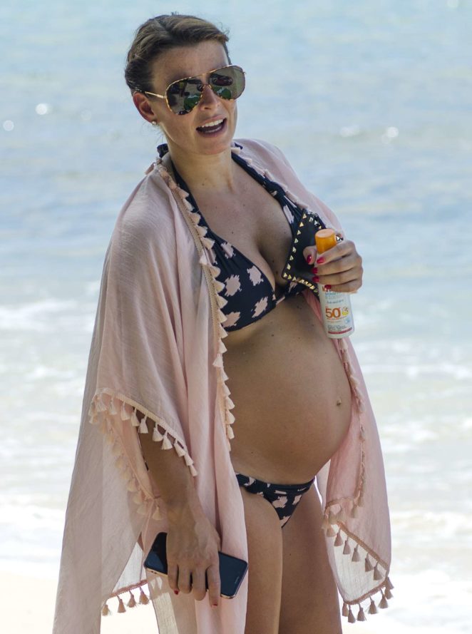 Coleen Rooney - Wearing Bikini at the beach in Barbados