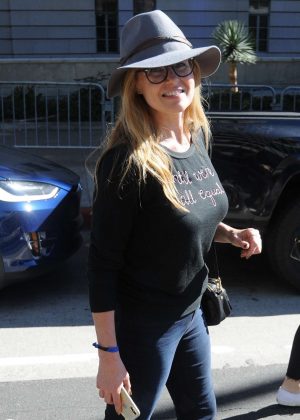 Connie Britton - Heads to the 2019 Women's March in Los Angeles