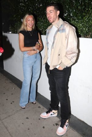 Corinne Olympios - On a date night with a mystery man in Los Angeles