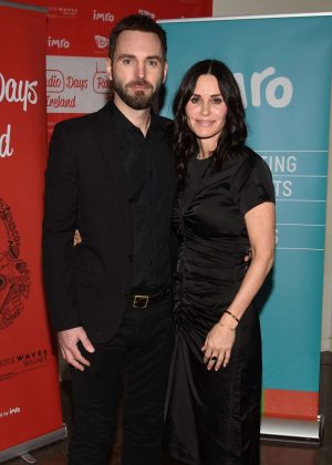 Courteney Cox and Johnny McDaid at IMRO Awards in Dublin
