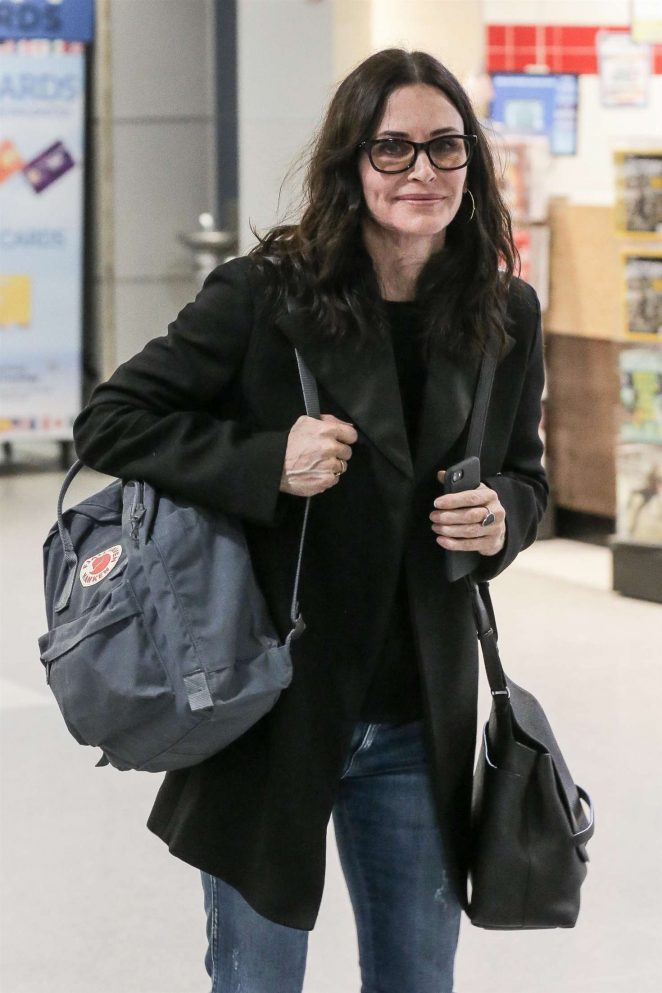 Courteney Cox at JFK Airport in New York City