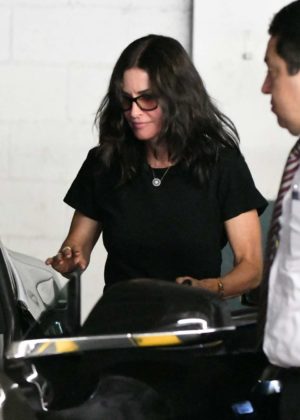Courteney Cox at nails salon in Beverly Hills