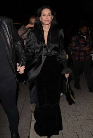 Courteney Cox - Exits the Brit Awards in London