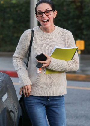 Courteney Cox in Jeans - Leaves a beauty spa in Beverly Hills