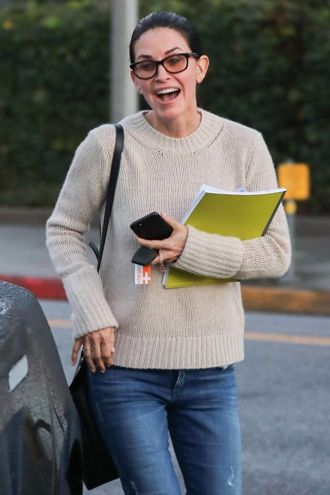 Courteney Cox in Jeans - Leaves a beauty spa in Beverly Hills