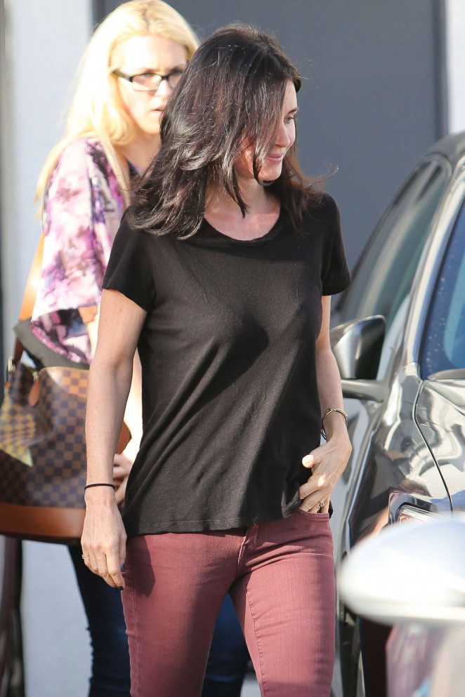 Courteney Cox in Tight Jeans Out in LA