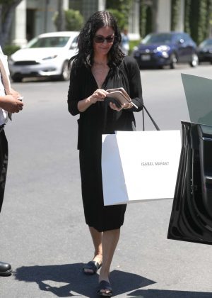 Courteney Cox shopping at Isabel Marant in West Hollywood