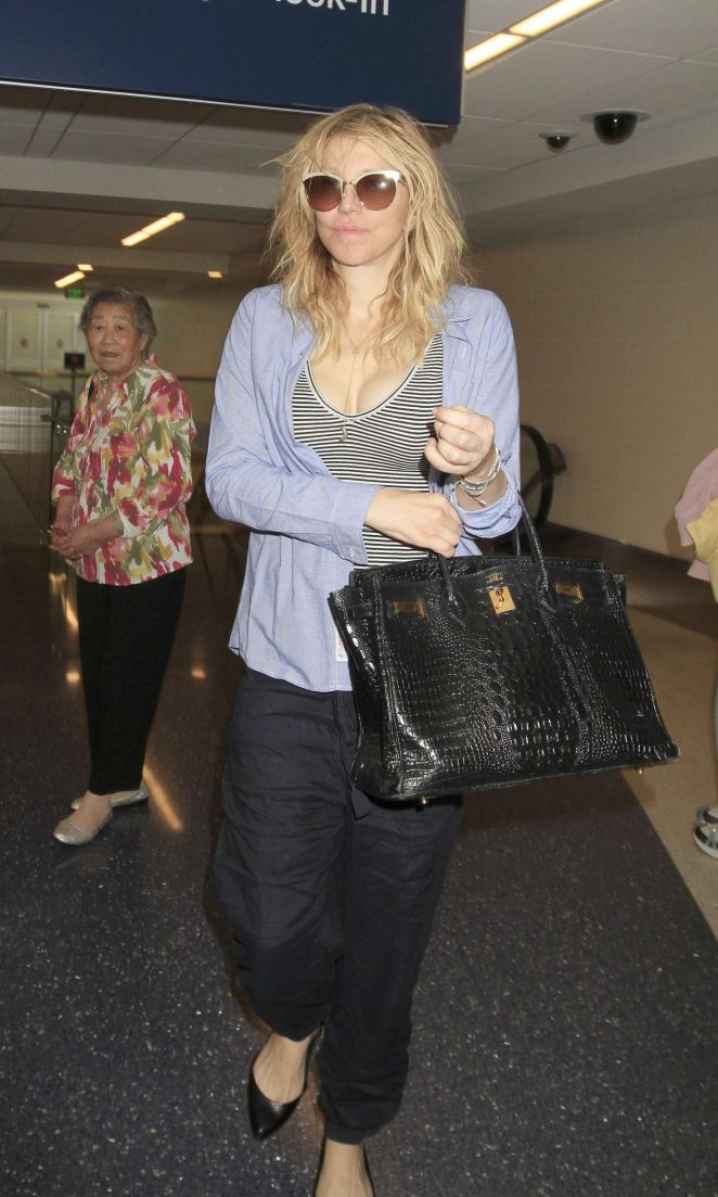 Courtney Love at LAX Airport in Los Angeles