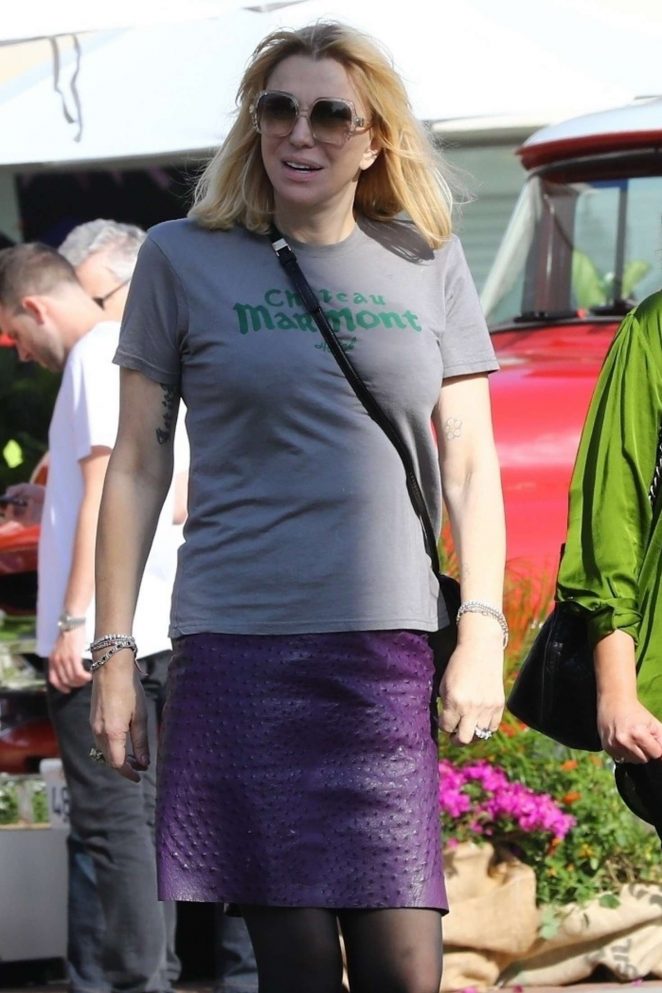 Courtney Love - Out on Melrose Place in West Hollywood