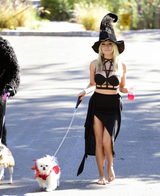 Courtney Stodden - With her fiancé Chris and their dogs