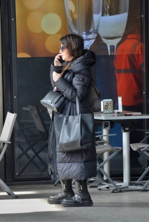 Cristina D'Avena - Seen while taking a call in Milan