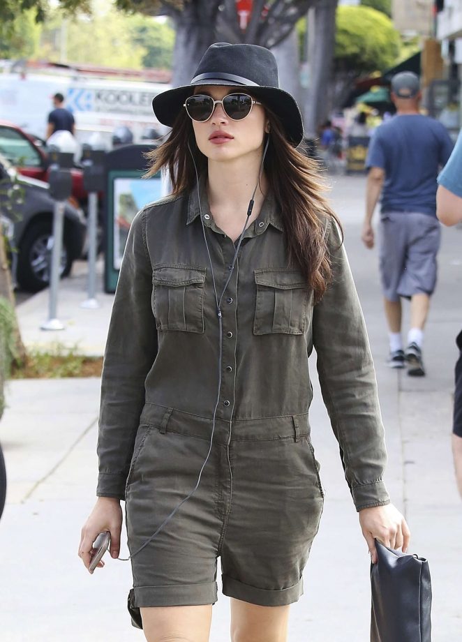 Crystal Reed at a coffee shop in Los Angeles