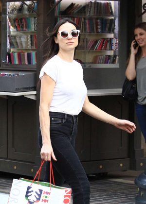 Crystal Reed in Jeans at Holiday shopping in Los Angeles