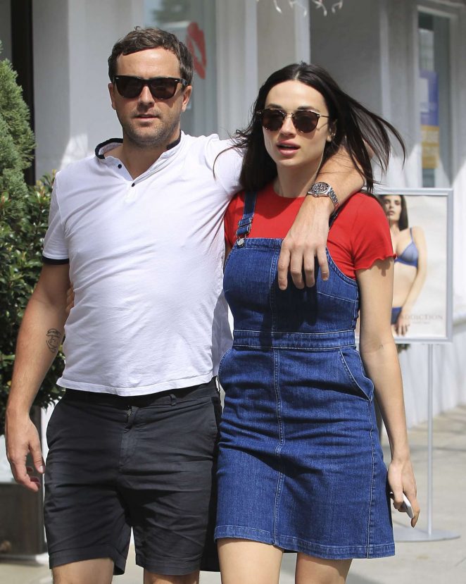 Crystal Reed with boyfriend Darren McMullen shopping in Beverly Hills