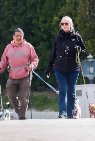 Cybill Shepherd - Spotted out with her dogs in Los Angeles