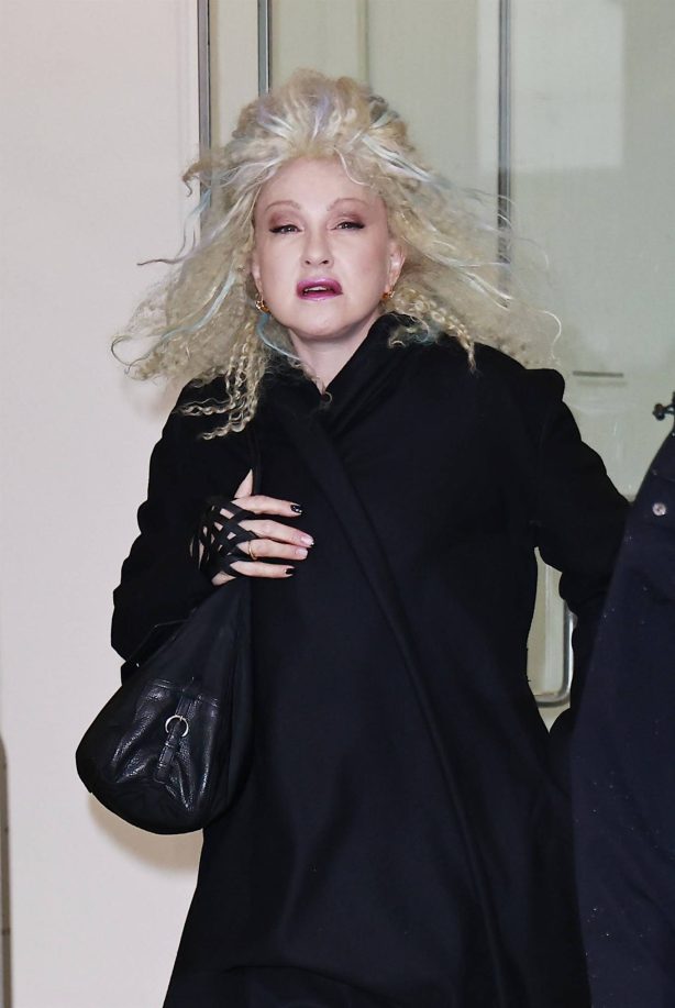 Cyndi Lauper - Exits the Drew Barrymore Show in New York