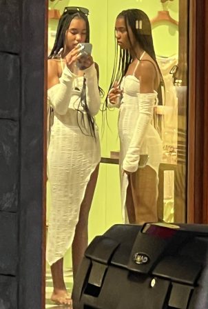 D'Lila - With Jessie Combs seen shopping in St Barth with older sister Chance