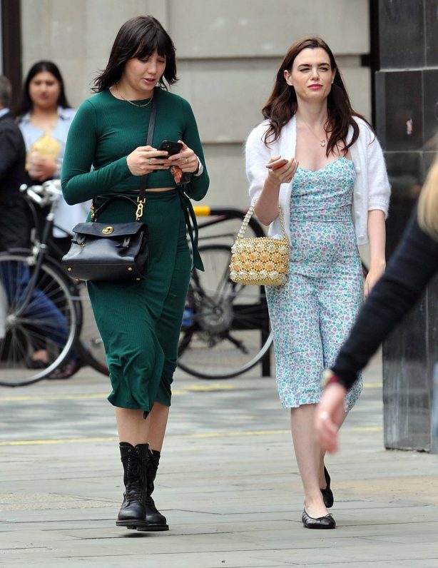 Daisy Lowe and Charli Howard - Out shopping in central London