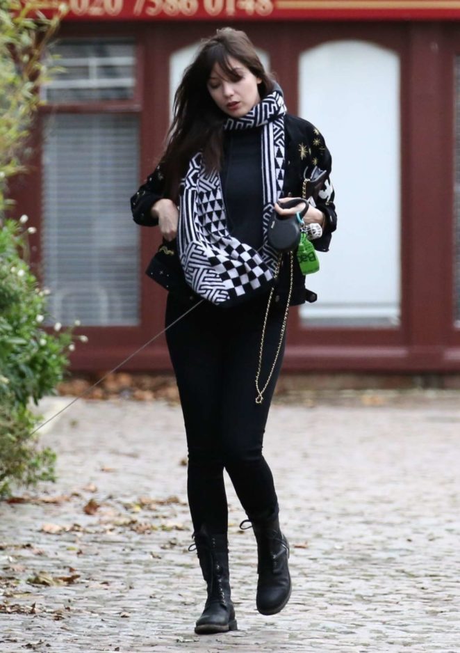 Daisy Lowe in Black - Out in Primrose Hill