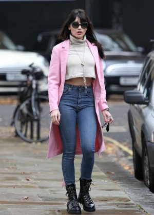 Daisy Lowe in Skinny Jeans out in London