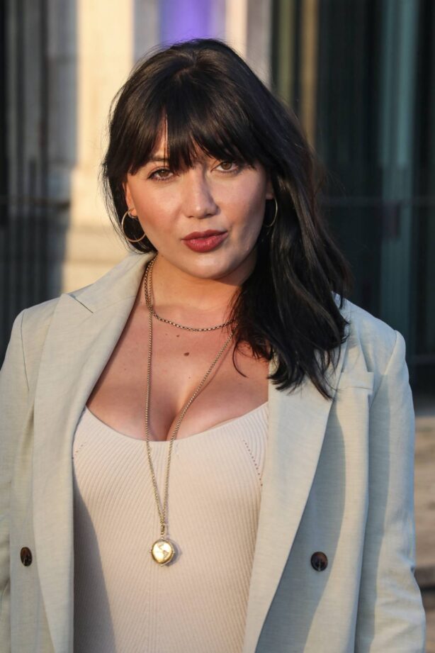 Daisy Lowe - leaving for the British Takeaway Awards at Old Billingsgate in London