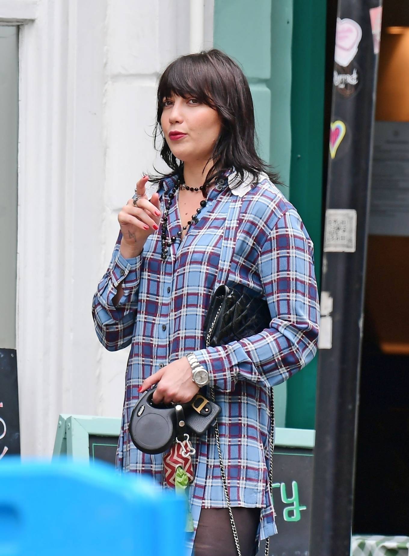 Daisy Lowe – Out walking her dog in Primrose Hill